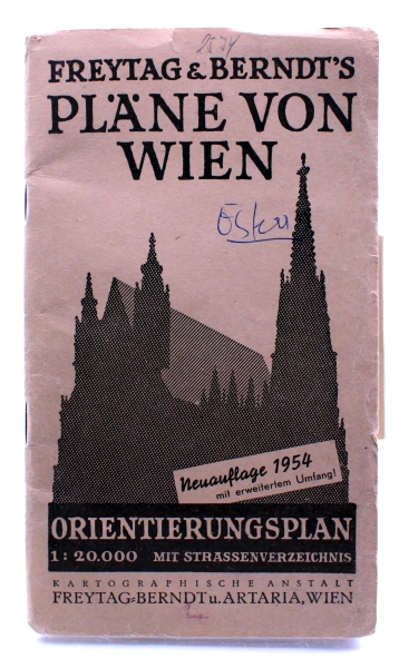 Freytag & Berndt's Pläne von Wien: Orientierungsplan mit Strassenverzeichnis 1:20.000